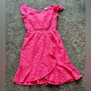 Elegant Pink Lace Dress